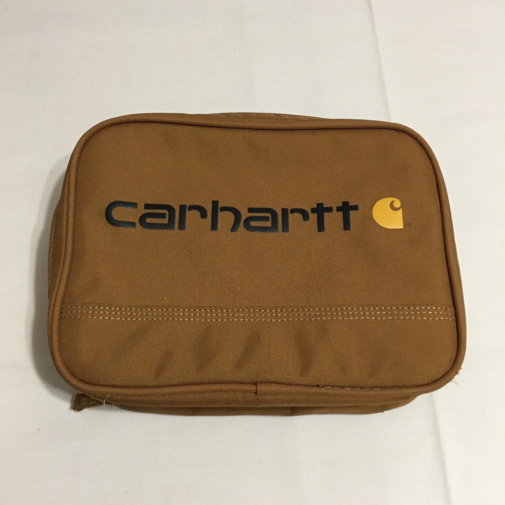 Carhartt Lunch Box Brown Insulated Canvas Zipper Bag